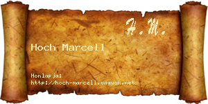 Hoch Marcell névjegykártya